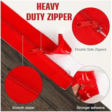 Zipper Door 4 Roll DIY Greenhouse Setup 3in 7ft Dust Barrier Zipper Easy - Image 4