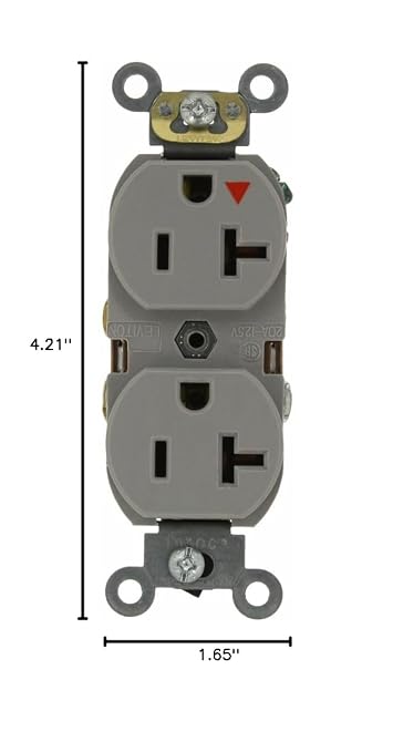 Leviton 20-Amp, 125 Volt, Industrial Series Heavy Duty Specification Grade - Image 2