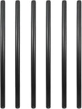6 Pack 1/2" × 24" Pre-Cut Black Metal Pipe, Industrial Steel Fits Standard Half by GeilSpace
