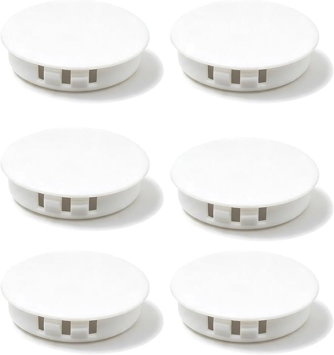 6 Pcs Plastic Hole Plug for Round Holes 2" Snap in Locking Hole Plugs Round by OZXNO