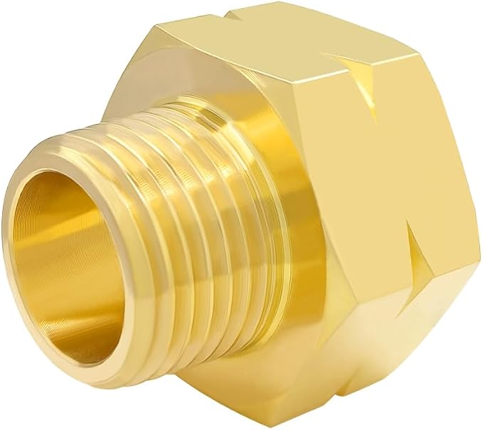 Hooshing 2PCS Brass Pipe Fitting 3/4" NPT Female to 1/2" NPT Male Reducer - Image 6