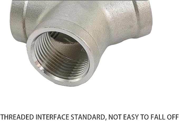 Stainless Steel 304 Tee NPT Female 1/4" Y Shaped 3 Way Cast Pipe Fitting - Image 4