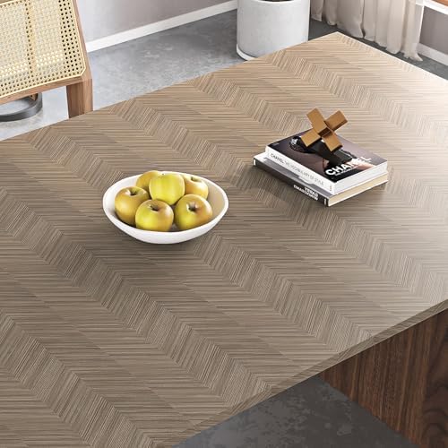 Livelynine Herringbone Wood Grain Contact Paper - Image 3