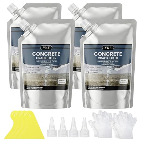 YKF Concrete Crack Filler 4-Pack by ProResultsDIYEase
