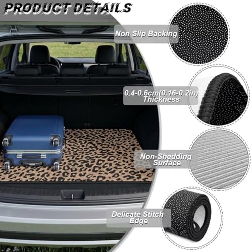 ELEQIN Cheetah Print, Car Cargo Liner, All Weather Heavy Duty Trunk Mat - Image 6