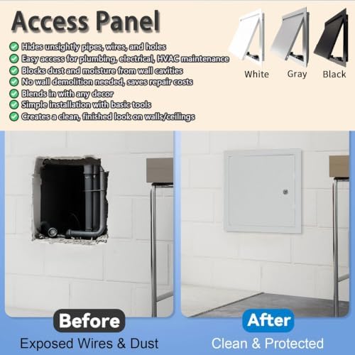 White Aluminum Access Door 15x24in Concealed Inspection Panel - Image 5