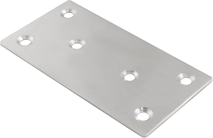 Bonsicoky Flat Straight Brace Brackets, Shelf Support Repair Plate, - Image 3