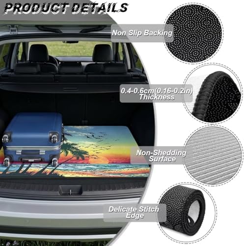 Beach Sunset Palm Universal Car Trunk Mat All Weather Trunk Protection Cargo - Image 6