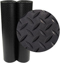 Rubber-Cal Diamond-Plate Rubber Flooring Roll - 3 mm x 4 ft x 2.5 ft Roll - by Rubber-Cal