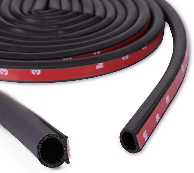 D-Shape Weather Stripping 3/8"×1/4" Heavy Duty Seal Strip 20FT | D-Shape Rubber by GoldWheel