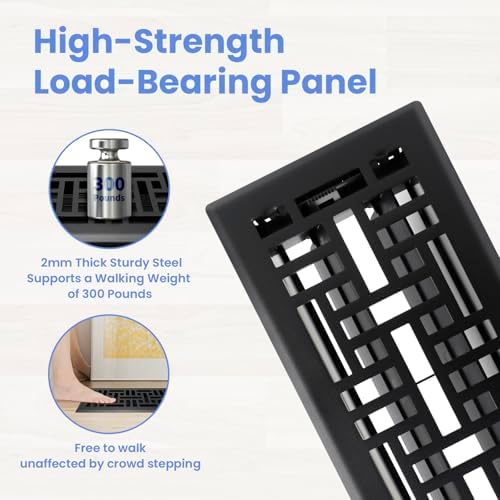 Howeall 4x10 Inches 2 Pack Heavy Duty Walkable Floor Register Easy Adjust Air - Image 2