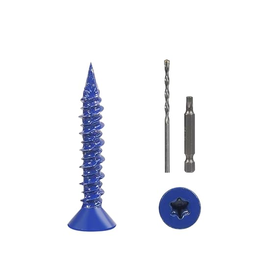 CHENGFIX Concrete Screws Kit, 5 Sizes, Flat Head, Torx Drive, by Unknown