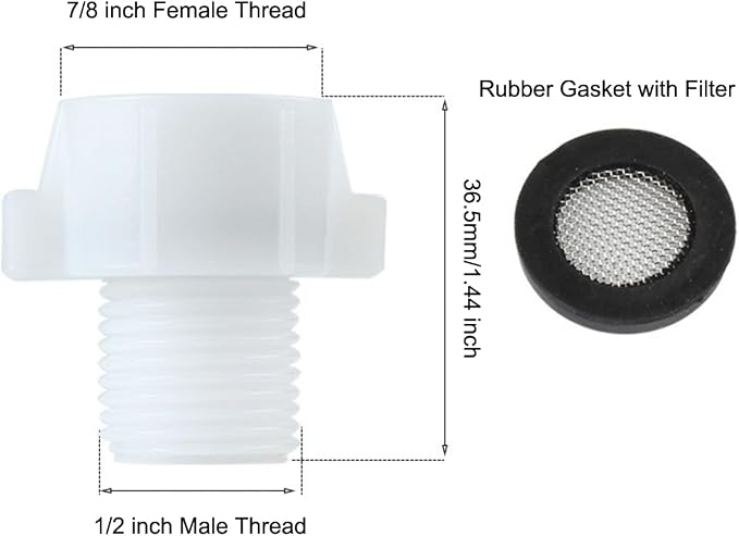 7/8'' Female Pipe Adapter to 1/2'' Male, 1/2" Female to 7/8" Male Hose Connector - Image 2
