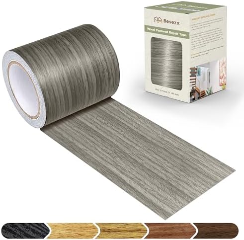 Besezx Wood Grain Tape, 3.9" X15', Self Adhesive Wood Grain Repair Patch by Besezx