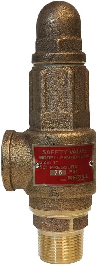 PRVHDNL100 1" No-Lead Heavy-Duty Brass Pressure Relief Valve, Contractor-Grade - Image 5