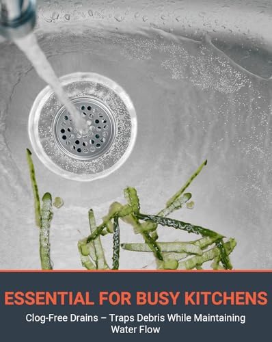 3-1/2" Garbage Disposal Strainer, Commercial Sink Basket - Image 5