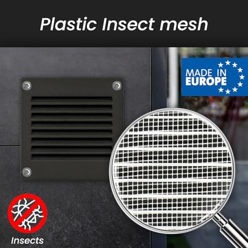 Repa Market Air Vent Cover 16x4 Inch Anthracite Galvanized Steel Louvered Grill - Image 4