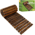 RELIANCER 8' Wooden Garden Pathway, Outdoor Roll Out Cedar Straight Walkway by RELIANCER