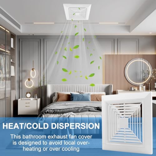 Bathroom Vent Cover, 9.65"x9.65" Bathroom Exhaust Fan Cover - Image 6