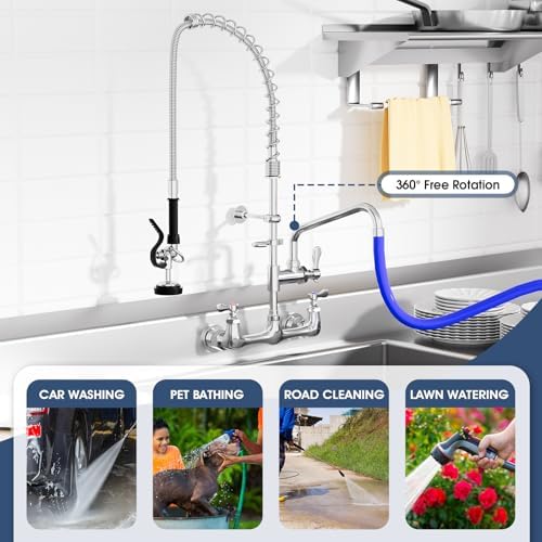 Commercial Wall Mount Kitchen Faucet - Image 7