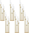 6PCS 5 Arm Candle Holder for Wedding Table, 39.4'' Tall Gold Floor Candelabra by WeddingPartyDecoration