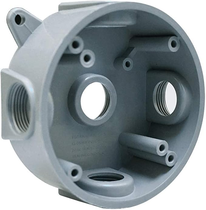 Round Electrical Outlet Box, Weatherproof 5 Hole-1/2 or 3/4 in Electrical by YXX-TECH