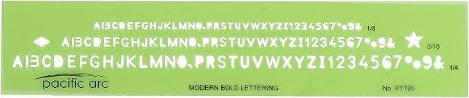 Pacific Arc Modern Bold Lettering Template Guide, by PacificArc