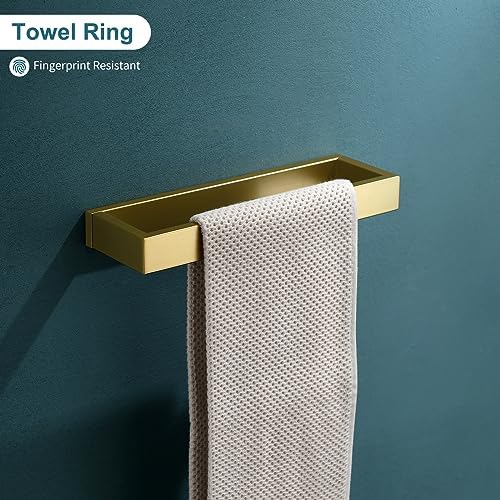4-Piece Modern Gold Bathroom Hardware Accessories Set - Image 3