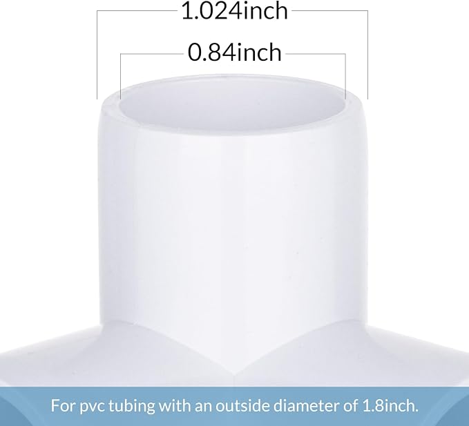 1/2 inch 3-Way PVC Pipe Fittings, PVC 3-way Fitting Connectors, Used - Image 2