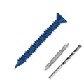 3/16" x 1-3/4" Concrete Screw Anchor Blue Flat Head Screws by Etauwe