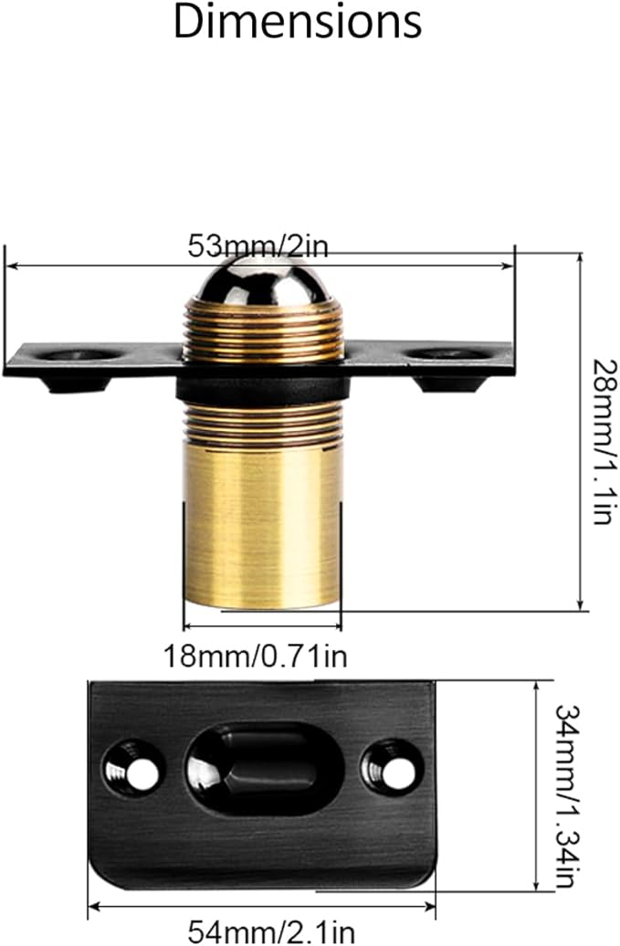 Closet Door Ball Catch Hardware Jiayi 4 Pack Adjustable Ball Catch French Door - Image 8