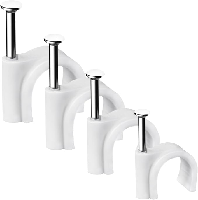 Abnii Cable Nails Clips, 4mm 6mm 8mm 10mm, Wire Wall Clips, Cable Tacks Coax by Abnii