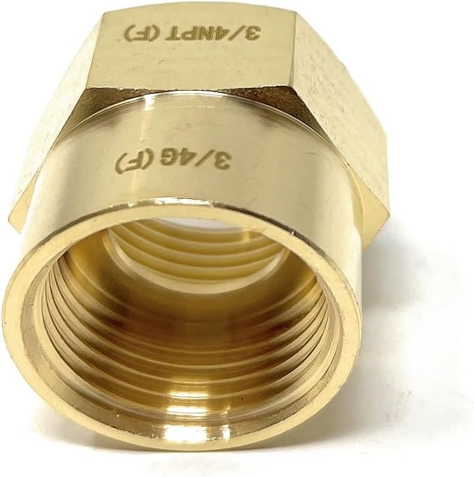 Cascada 3/4" G Thread Female to 3/4" NPT Thread Female Pipe Fitting Adapter - Image 6