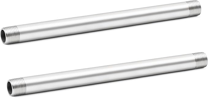 ChillWaves 304 Stainless Steel Pipe Fitting, Nipple Cast Pipe 1/8" NPT Male x by VisittheCHILLWAVES