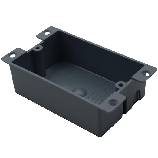 1-Gang PVC Electrical Box, 8 cu in, ETL Listed, 8 cubic inches, ETL Listed by YQSIYU