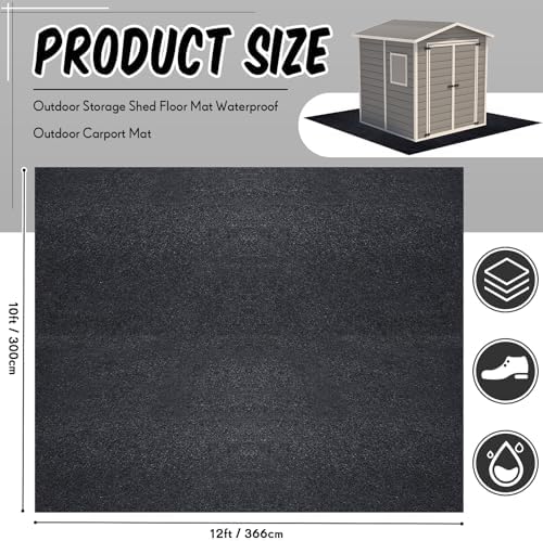 Shed Floor Mat 9.8 x 12 ft, PE Backing - Image 2