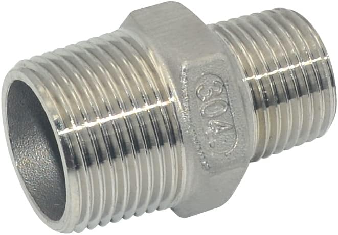 3/4" x 1/2" Male Threaded Reducing Nipple Fitting/Adapter, SS304 Stainless - Image 4