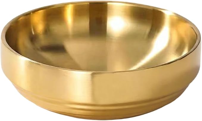 7.4 Inch Decorative Gold Bowl, Entryway Key Bowl Countertop Fruit Display | by Unknown