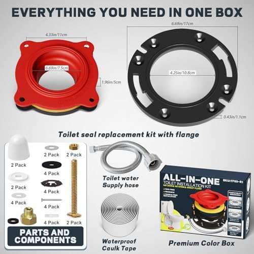 Toilet Flange Repair Kit with Elastic Wax Ring & 16" Supply Line - Image 4