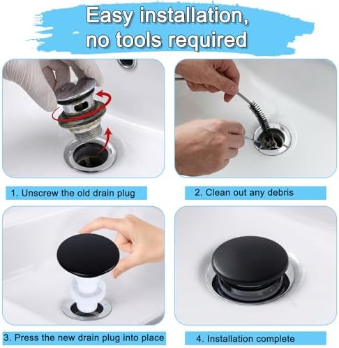 972098A Push & Seal Pop Up Drain Stopper Compatible - Image 5