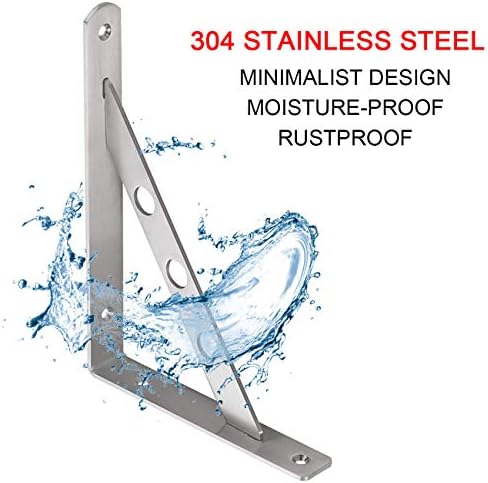 YUMORE 10 Inch Shelf Bracket, Heavy Duty L Bracket - Image 5