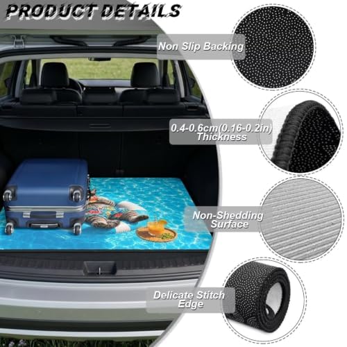 ELEQIN Trunk Mats for SUV Sedan Truck Pool Vacation Cat Print Car Cargo Liner - Image 6
