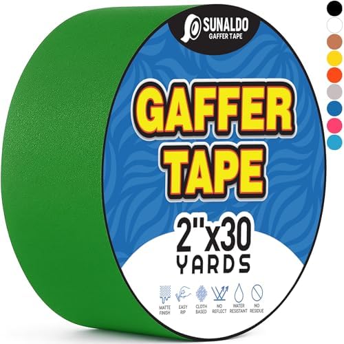 Gaffers Tape Heavy Duty, Easy Rip, No Residue | Green by Unknown