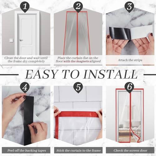Amylove Zipper 60 x 102 Inch Dust Barrier Door Kit, 5 x 8.5 ft - Image 4