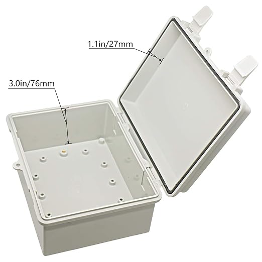 Zulkit 2pcs Junction Box ABS Plastic Dustproof Waterproof IP65 Electrical Boxes - Image 4