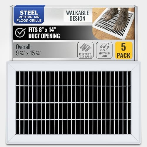 Fits 8x14 and 14x8 Duct Opening | Return Air Floor Grille by Handua | Walkable by Handua