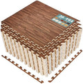 Sorbus Wood Grain Floor Tiles Foam Mat EVA Interlocking Mats Tile 3/8-Inch by Sorbus