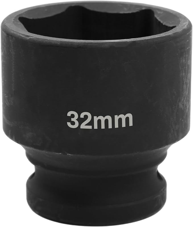 1/2" Drive 32mm Deep Impact Socket, 6 Point Chrome Molybdenum Steel Heavy Duty by YTkavq