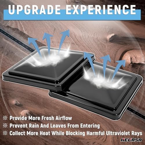 HECASA 14" 2Pcs RV Roof Vent Cover Compatible - Image 7