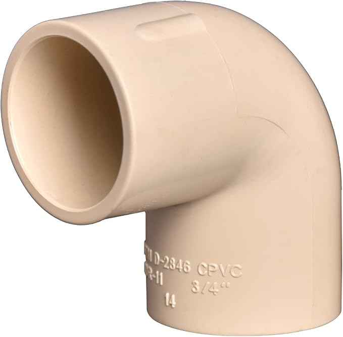 1/2" 10pcs CPVC Pipe Fittings 90DEG Elbow Slip to Slip Beige | Coupling Adapter - Image 2